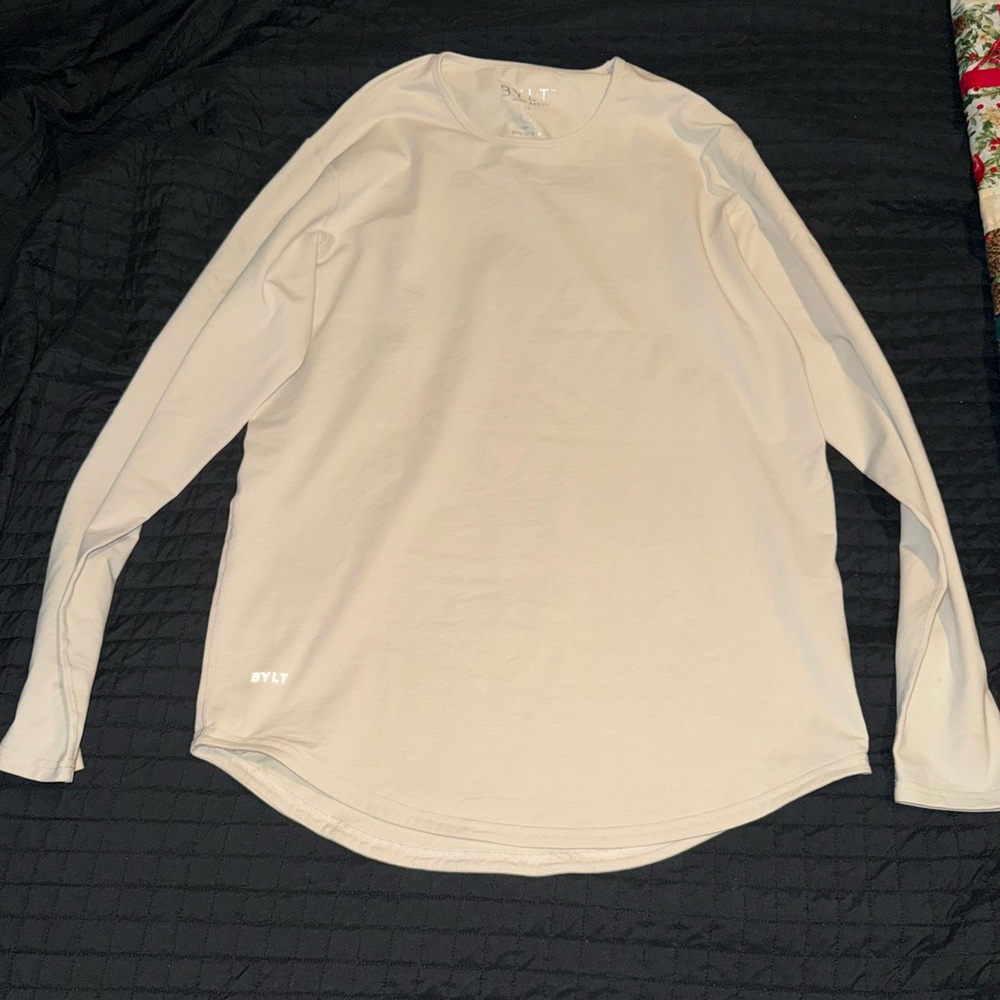 Bylt Basics Drop Cut Long Sleeve: Lux Off-White